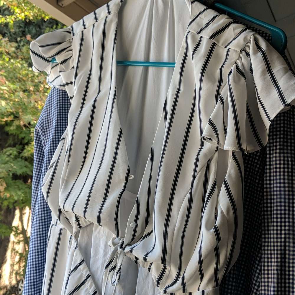 Black and white button down dress good never worn